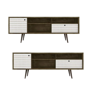 Soporte de TV de madera maciza de diseño moderno hecho a mano de fábrica directa, gabinete de almacenamiento de madera MDF de teca, hogar, sala de estar, dormitorio, Hotel, apartamento - Product Image 4