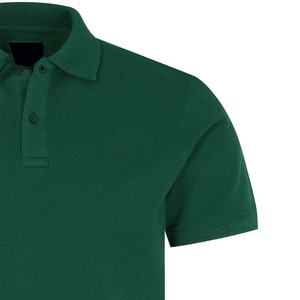 Mens Green 100% Cotton Pique for <b>Shirt</b> Short Sleeve Regular Fit Casual Wear Anti-Wrinkle Breathable Knitted Solid Color Design - Product Image 5