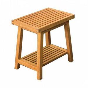 teak wood shower stool <b>bench</b> made in indonesian furniture solid wood - Product Image 1