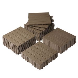Set di 27 Piastrelle Incastrabili Ignifughe in Plastica 30x30cm, Impermeabili per Pavimenti da Esterno e Interno - Product Image 2