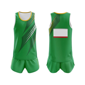 Uniforme de atletismo personalizado a bajo precio, conjunto de camiseta y pantalones cortos para pista y campo, disponible en todas las tallas. - Product Image 1