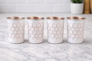 Verres à eau en cuivre personnalisables, styles variés, couleur unie, pour usage domestique - Product Image 4