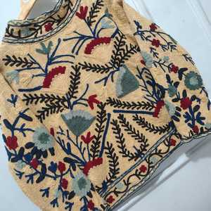 Suzani Embroidered Floral Vintage Stand Collar Breathable Woven Reversible Eco-Friendly <b>Winter</b> <b>Quilted</b> Jacket 100% Cotton - Product Image 5