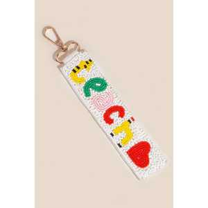 Llavero Personalizado de Pickleball con Cuentas, Abalorio de Bolso con Cuentas de Vidrio y Lentejuelas, Accesorios para Mochila, Llavero con Cierre de Langosta Metálico - Product Image 2