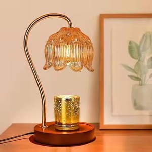 Lampe de chevet industrielle moderne en métal rechargeable avec abat-jour en maille, lampe de lecture USB pour chambre à coucher, lampe chauffe-bougie - Product Image 6