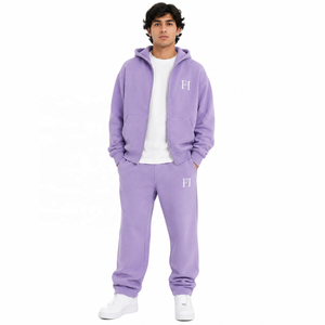 Conjunto de Sudadera con Capucha y Pantalones Deportivos Extra Grandes de Tela Gruesa Personalizada, Ropa Deportiva de Algodón, Moda Urbana, Proveedor OEM ODM, EE. UU. - Product Image 1