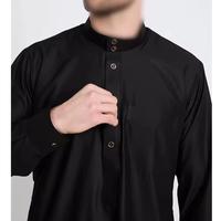 Qamis vert menthe pastel pour homme, style été, Jubba saoudienne, robe islamique à manches longues, Kandura arabe, Dishdasha décontractée et respirante