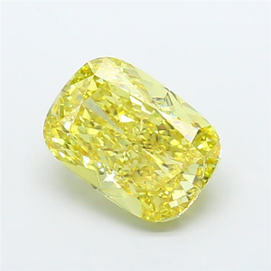 Diamant de laboratoire de qualité supérieure, jaune intense fantaisie, taille coussin, 5,72 carats, VS2, certifié IGI, diamant synthétique en vrac, export. - Product Image 5