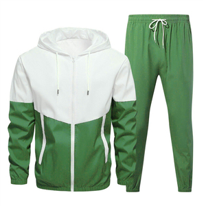 Men's Light Blue Hooded Printed 2 1 Design Tracksuit Full <b>Zip</b> Solid Color Casual Winter Wear Regular Fit Side Pockets 100% - Product Image 5