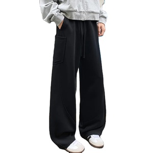 Pantalon de jogging cargo pour homme, coupe ample, molleton épais, multi-poches, coton, streetwear, logo personnalisé - Product Image 1