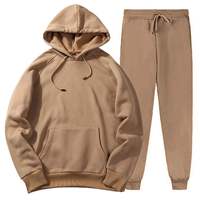 Pakaian Olahraga Musim Dingin Model Lurus Premium Katun Hoodie Celana Produsen Pakaian OEM Label Pribadi Grosir