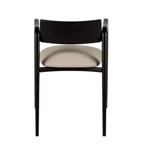 Silla de Comedor Moderna Tapizada en Madera con Reposabrazos Curvos, Estructura de Madera Sólida para Hotel, Restaurante y Hogar - Product Image 4