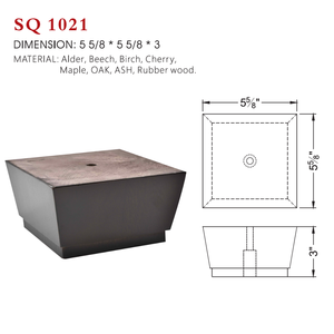 Pieds de canapé en bois massif à profil large, pieds de meubles carrés en bois, remplacement robuste au design moderne - Product Image 6