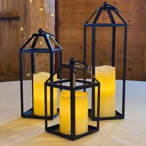 Lanterne suspendue en métal de style vintage Decorkey, porte-bougies et pots décoratifs pour l'intérieur et l'extérieur, pour la maison, les mariages et les événements en plein air - Product Image 3