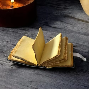 Diario de Cuero Genuino Hecho a Mano con Estampado de Gato, Cuaderno Clásico Vintage con Tapa Dura y Función de Lectura - Product Image 4