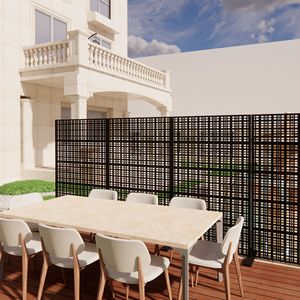 Schermo Divisorio in Metallo da 183 cm (A) x 110 cm (L) con Taglio Laser, per Interni/Esterni, Elegante e Decorativo - Product Image 5