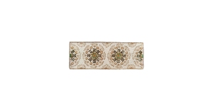 Embroidered Floral Table Runner Traditional Home Decor Washable Beige Brown Pattern - Product Image 3