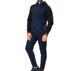 Nouvel ensemble de survêtement hiver 2026 personnalisé pour homme : sweat à capuche zippé et pantalon de jogging, doublure polaire 100 % polyester, taille élastique, tissu épais - Product Image 6