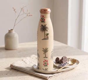 Digital Printed <b>Copper</b> Water <b>Bottle</b> Handmade Traditional Indian <b>Copper</b> <b>Drinking</b> <b>Bottle</b> Reusable Decorative Drinkware for Home - Product Image 3