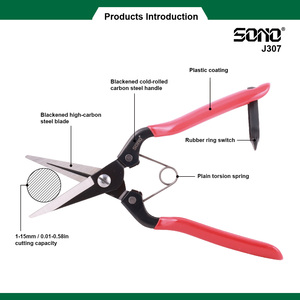 Sécateur de jardinage professionnel SONO J307, ciseaux à fleurs en carbone, chromé, droitier, haute qualité, durable et tranchant - Product Image 2