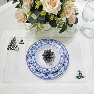 Ensemble de napperons et de serviettes de table en lin 100% pour Noël, broderie personnalisée Quang Thanh, broderie de luxe, pour la maison, le restaurant, les fêtes - Product Image 6