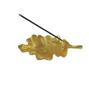 Support de bâton d'encens en aluminium de conception de feuille d'or personnalisé pour diffuseur de parfum aromatique de prière de temple de bureau pour - Product Image 1