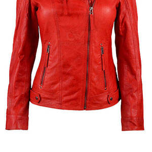 Veste de moto en cuir véritable pour femmes, imperméable, respirante, épaisse, pour l'hiver, tendance, en vente - Product Image 5