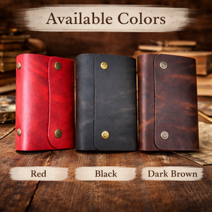 Cuaderno de Anillas de Cuero Genuino Hecho a Mano - Libreta Vintage Recargable con Papel Hecho a Mano Sin Líneas/Con Líneas para Viajes - Product Image 6