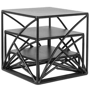 แท่นวางโชว์สินค้าแบบซ้อนได้ ทรงสี่เหลี่ยม วัสดุโลหะสีดำ หนา 4 มม. รุ่นคลาสสิคอุตสาหกรรมทันสมัย รับน้ำหนักได้มาก - Product Image 1