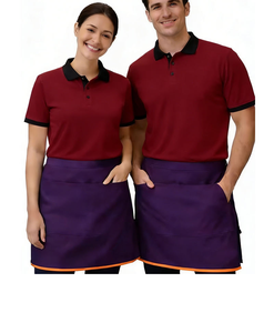 Camiseta Polo con Delantal Personalizada al por Mayor para Personal de Hotel, Restaurante, Bar, Camarero, Recepcionista, Limpieza, Cafetería y Cocina - Product Image 2
