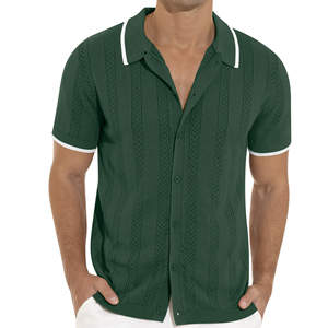 Camisas Casuales de Algodón 100% para Hombre, Transpirables, de Talla Grande, Corte Entallado, Manga Corta, Personalizadas de Alta Gama - Product Image 1