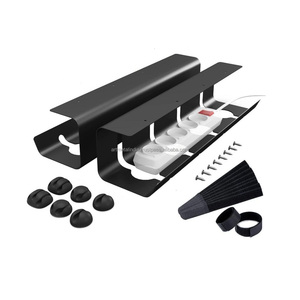 New Design Desk Cable Tray With Usb Cable Holder and cable Ties Management Tray Under Desk Channel Standing under Set Of 22