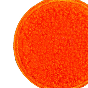 แผ่นปะรีดติดลายวงกลมสีส้ม ปักลายบนผ้าสักหลาดไม่ทอ - Product Image 2
