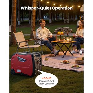 Generador Inverter de Combustible Dual Silencioso de 4200W de Potencia Máxima, Estación de Energía Portátil para Uso Doméstico y Exterior, Compatible con Gas LP y Electricidad - Product Image 4