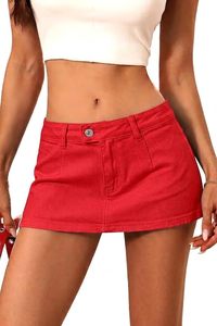 High Waisted Denim Mini <b>Skirt</b> With Side Slit <b>Bodycon</b> Fit Stonewashed Solid Color Casual Women's <b>Skirt</b> Spring Style - Product Image 3