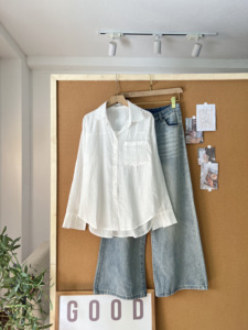 เสื้อเชิ้ตแขนยาวทรงปกติสำหรับผู้หญิง SUBICI 9021059 ขายส่ง เสื้อเชิ้ตลำลองสไตล์เกาหลี ผ้าลินิน 100% สำหรับฤดูใบไม้ผลิ/ฤดูร้อน - Product Image 6
