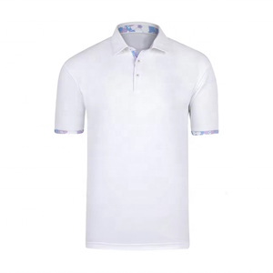 Camiseta de Golf para Hombre al por Mayor, con Logotipo Frontal, Tejido de Punto Sólido, Secado Rápido, 100% Algodón - Product Image 4