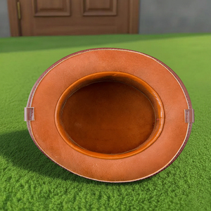 Dernier design, vente en gros, chapeau haut-de-forme en cuir marron fait main de qualité supérieure, costume steampunk victorien - Product Image 2