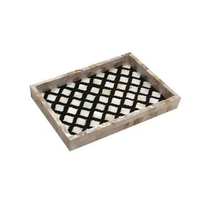 Bandeja de servir con incrustaciones de nácar, diseño personalizado, bandeja de MDF, bandejas decorativas, bandeja de resina a un precio muy bajo. - Product Image 4