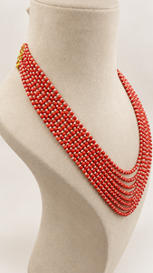 สร้อยคอประดับด้วยปะการังธรรมชาติและไข่มุกน้ำจืด - Product Image 3