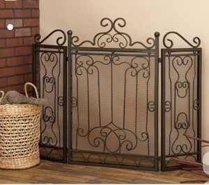 Mampara Metálica para Chimenea Botanical Aviary, de Tres Paneles Plegables, Malla Fina, Protector de Chispas, Barrera de Seguridad Decorativa para Chimenea - Product Image 5