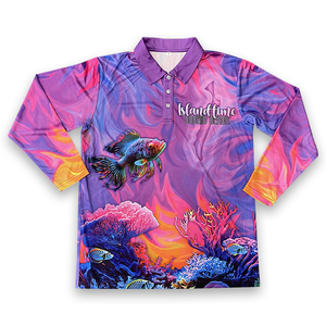 เสื้อโปโลตกปลาแขนยาวผู้ชาย โพลีเอสเตอร์ 100% ป้องกันรังสียูวี UPF 50 ติดกระดุม บริการ OEM ราคาขายดีที่สุด - Product Image 2