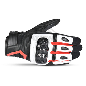 Guantes de Motocicleta Blancos de Medio Dedo, de Cuero Genuino, Unisex, Impermeables, con Pantalla Táctil, para Navegación, Motociclismo, Carreras y Deportes - Product Image 4