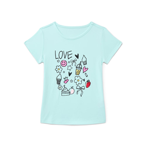 Ropa Infantil, Camisetas Tejidas para Niñas, Camisetas Estampadas Personalizadas con Cuello Redondo, Camisetas Modernas para Niñas de BD - Product Image 6