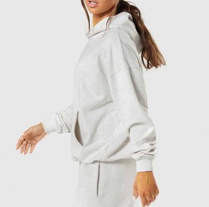Ensemble sweat à capuche unisexe oversize 2026 – Couleur unie, molleton de coton, décontracté, pour l'automne, avec poches, respirant, coupe classique - Product Image 6