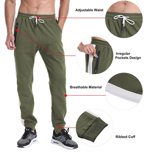 Men's Custom Logo Canvas Mid Waist Lightweight Breathable Fitness Jogger Pants <b>Training</b> Sweatpants Casual Sports <b>Trousers</b> - Product Image 3