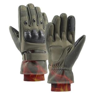 Gants de moto noirs à cinq doigts hiver résistant au froid gant de motocross de sport de plein air - Product Image 1