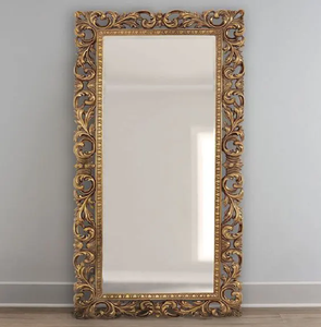 Cane brown wood full length <b>mirror</b>, multi functional floor dressing <b>mirror</b>, available at wholesale prices. - Product Image 4