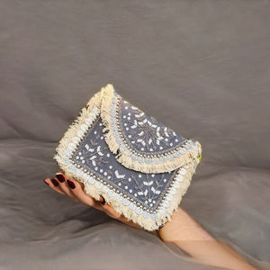 Sac à main femme tendance bohème mini avec fermeture éclair et perles - Product Image 4