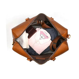 Factory Rate Pure Genuine <b>Leather</b> Premium Fashion Heavy Duty Large Fitness Travel Duffle <b>Bag</b> with Zipper Closure - Product Image 3